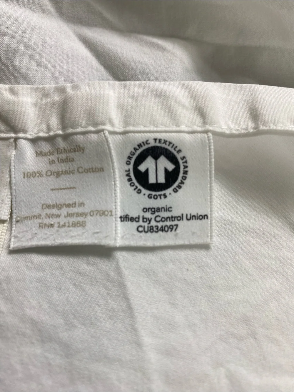 Boll & Branch King Flat Sheet Organic cotton White